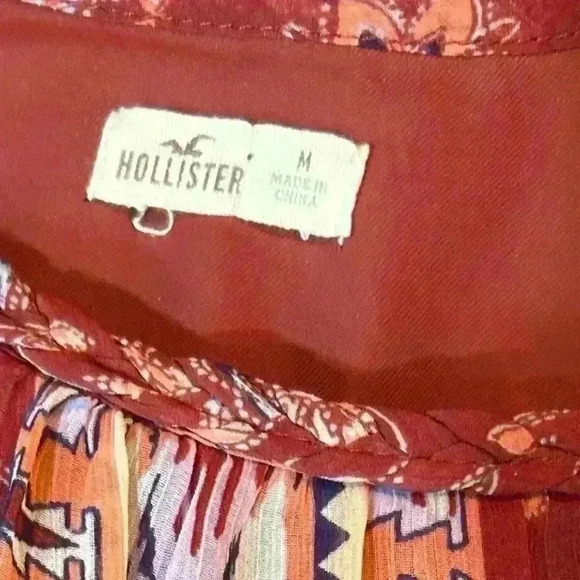 Hollister Spaghetti Strap Sundress in a Red Floral Print - Picture 9 of 10